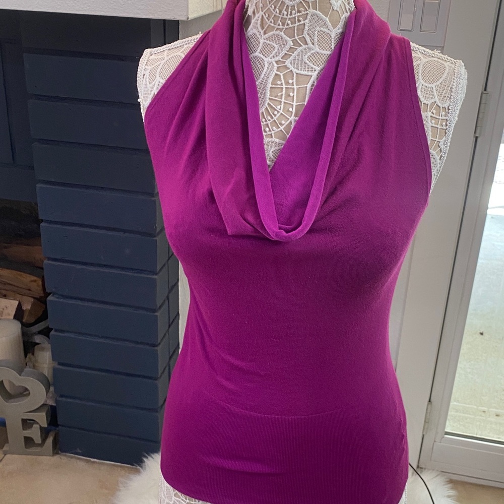 Banana Republic Fuchsia Cowl Neck Top,  Ann Taylor Purple turtleneck, top by H&M